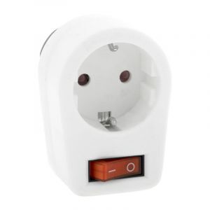 Stik Beskyttelsesjordafbryder Lampe 10/16A, Hvid