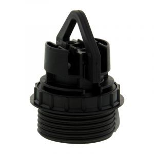 Skruefælg Fitting E27 med ring, Sort