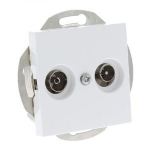 Q-Link S-Line sokkel Flush Mount Radio/TV, Polar White