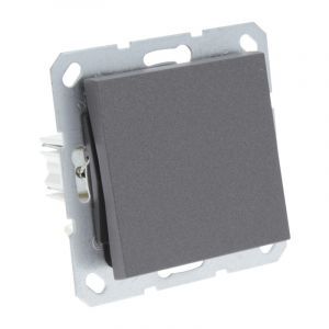 Q-Link S-Line Switch Flush-mounted Cross, Sort/antracit