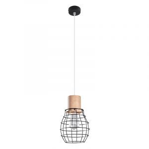 Træ pendler lampe brun, Gerbrich