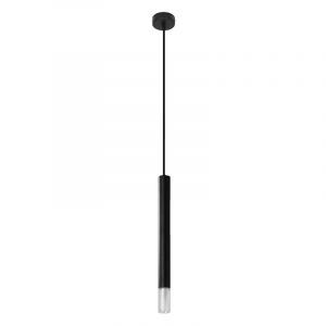 Glas pendler lampe sort, Ishani