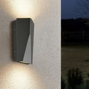 Antracit udendørslampe design, Sahl, 4,5W, 3000K LED, IP65