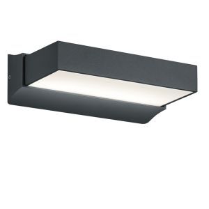 Antracit udendørslampe modern, Sejet, 11W, 3000K LED, IP65
