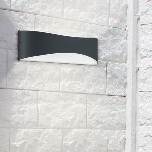 Sort udendørslampe modern, Bernadina, 9W, 3000K LED, IP65