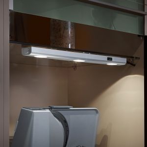 Sølv køkkenskabsbelysning plast, Sarila, 1W, 3000K LED, med brytare