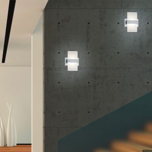 Grå up down væglampe modern, Leontien, 4,3W, 3000K LED, med brytare