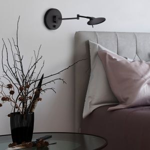 Sort væglampe modern, Sinbad, 8W, 3000K LED