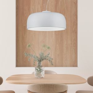Hvid pendler lampe modern, Alnon