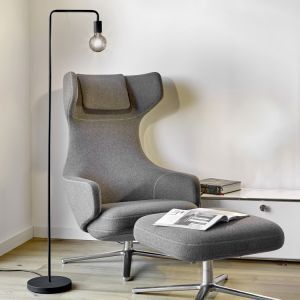 Sort gulv lampe modern, Ritual, med brytare