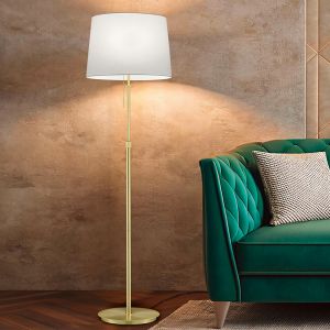 Messing gulv lampe klassisk, Niva, med dra i brytare
