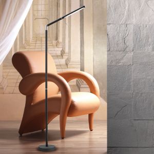 Krom gulv lampe modern, Rebel, 6W, 3000K LED, med beröringsdimmer