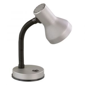 Grå skrivebordslampe plast, Lagos, med brytare