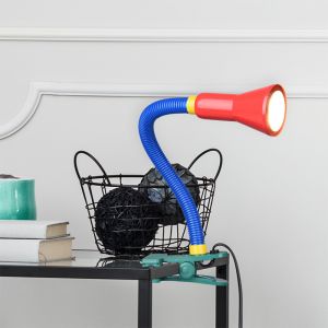 Multi-Farvet bordlampe til børneværelse plast, Helin, med brytare