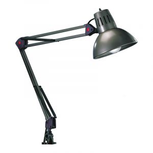 Grå skrivebordslampe metal, Kinshasa, med brytare
