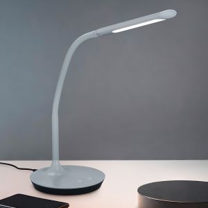 Grå skrivebordslampe modern, Yanis, 5W, varm til kold hvid justerbar LED, med brytare