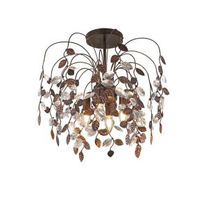 Vintage loftlampe rustfarvet, Charlotte