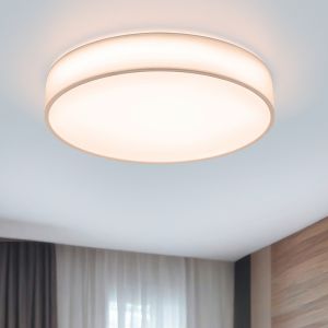 Hvid plafond stof, Winnie, 40W, varm til kold hvid justerbar LED, med fjärrkontroll