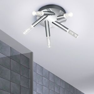 Krom loftlampe badeværelse design, Delfina, 3,1W, 3000K LED, IP44