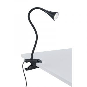 Sort klemmespot plast, Yelaisa, 3W, 3000K LED, med brytare
