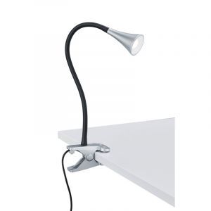 Grå klemmespot plast, Yelaisa, 3W, 3000K LED, med brytare