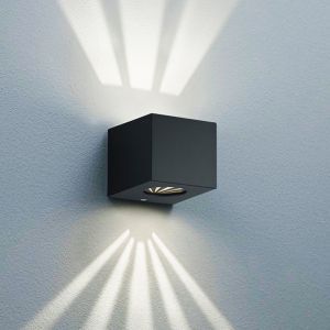Sort udendørslampe design, Sandby, 2W, 3000K LED, IP44