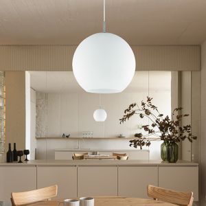Hvid pendler lampe design, Riley
