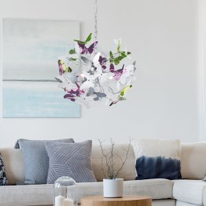 Krom pendler lampe design, Butterfly