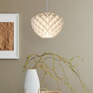 Hvid pendler lampe modern, Alebo