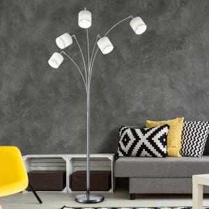 Nikkel gulv lampe modern, Koge, med brytare