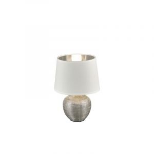 Keramik bordlampe sølv, Yet, med brytare