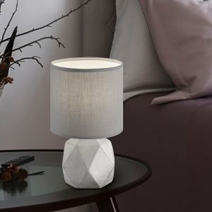 Beton bordlampe grå, Yfenn, med brytare