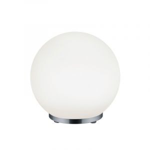 Krom bordlampe modern, Berkant, 5,5W, 3000K LED, med fjärrkontroll