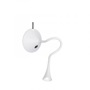 Hvid skrivebordslampe modern, Yelaisa, 3W, 3000K LED, med brytare