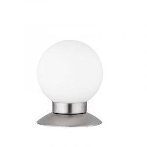 Nikkel bordlampe modern, Nolan, 3W, 3000K LED, med brytare
