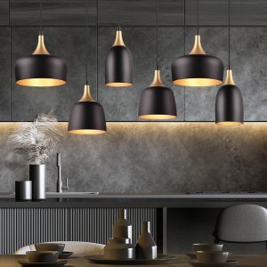 Sort pendler lampe modern, Declan