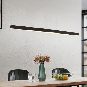 Sort pendler lampe design, Dwayn, 48W, varm til kold hvid justerbar LED, med beröringsdimmer