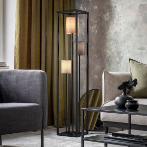 Sort gulv lampe modern, Gilano