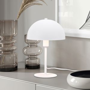 Hvid bordlampe modern, Fransisca, med brytare