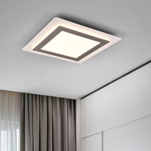 Nikkel plafond modern, Frans, 46W, varm til kold hvid justerbar LED, med fjärrkontroll