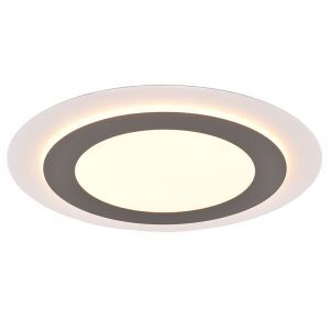 Nikkel plafond modern, Frans, 42W, varm til kold hvid justerbar LED, med fjärrkontroll