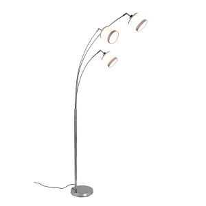 Hvid gulvlampe bue modern, Denley, med brytare