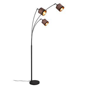 Taupe gulvlampe bue modern, Denley, med brytare