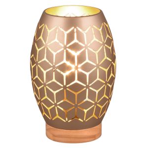 Taupe bordlampe modern, Delana