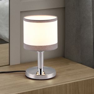 Hvid bordlampe modern, Denley, med brytare
