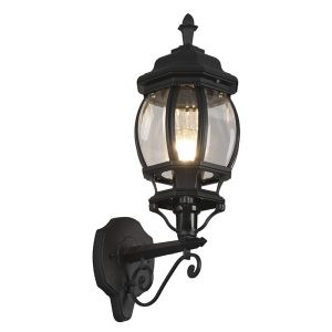 Sort udendørslampe klassisk, Evander, IP23
