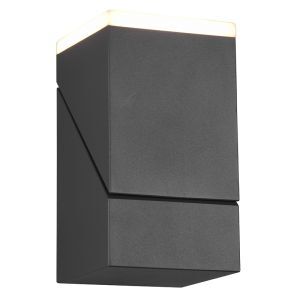 Antracit udendørslampe modern, Liron, 7W, 3000K LED, IP54