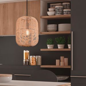 Sort pendler lampe vintage, Elham