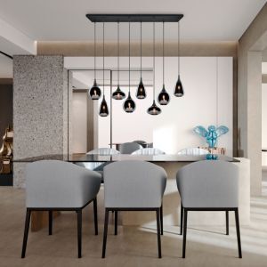 Sort pendler lampe design, Sybren