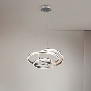 Nikkel pendler lampe modern, Elyse, 60W, justerbar lysfarve LED